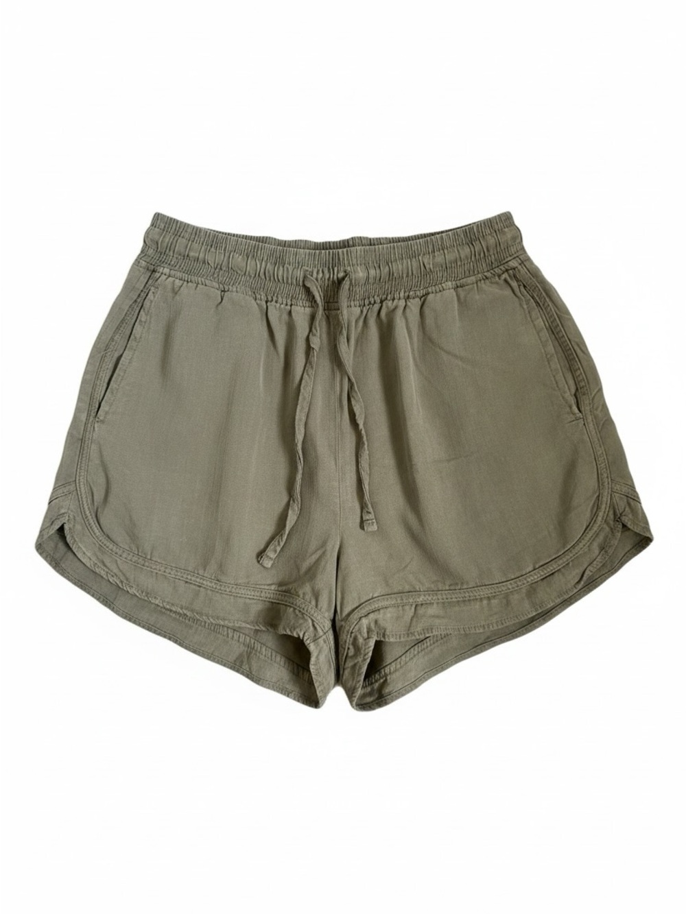 thread and supply women’s size large Olive Drawstring Shorts - EUC